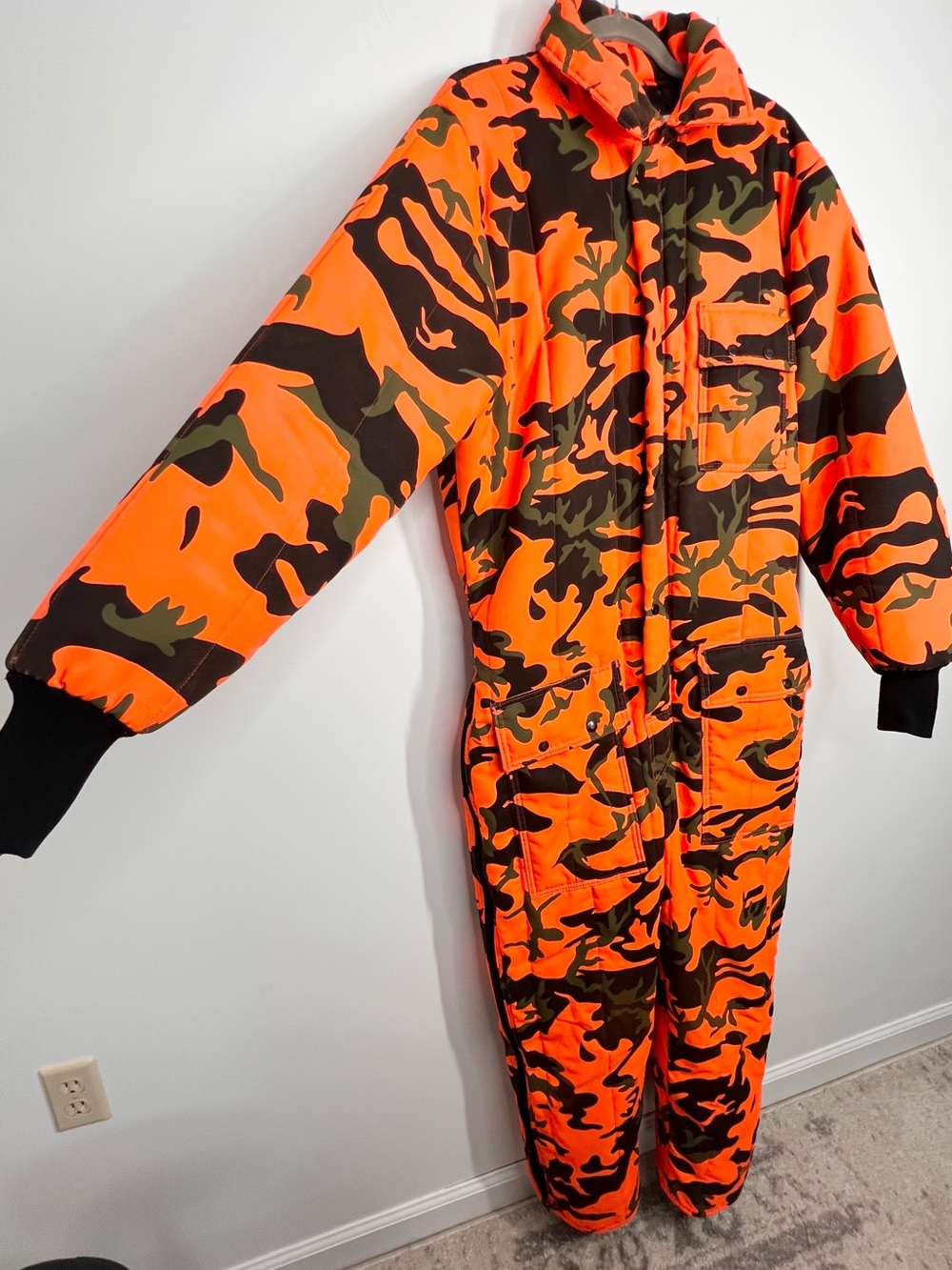 VTG Chiller Killer Saftbak Orange Camo Insulated Hunting Coveralls Workwear XL - Picture 2 of 15